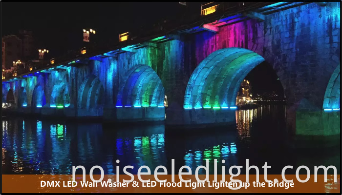LED lights lighten up the bridge hole